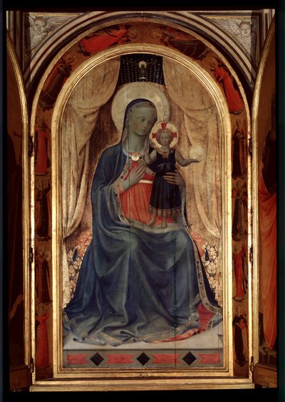 Tabernáculo de los Linaioli: Virgen con niño de Fra  Angelico