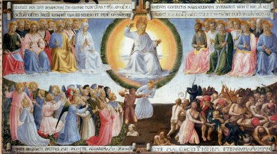 El Juicio Final por Guido di Pietro (o Fra Giovanni da Fiesole) llamado Fra Angelico o il Beato (1400-1455). Pintura para el gabinete de plata. Museo de San Marco, Florencia de Fra  Angelico
