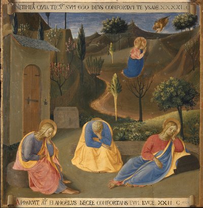 La agonía en el jardín de Getsemaní. Vida de Cristo, Armadio degli Argenti de Fra  Angelico