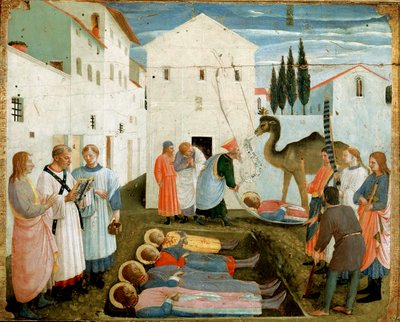 El entierro de los Santos Cosme y Damián de Fra  Angelico