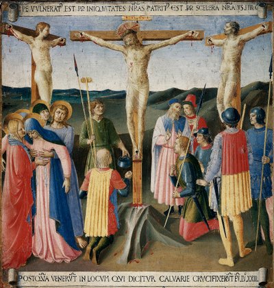La crucifixión. Vida de Cristo, Armadio degli Argenti de Fra  Angelico