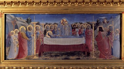 El funeral de la Virgen. Predela de Fra  Angelico