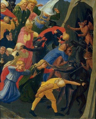 El juicio final: los condenados son llevados al inframundo por demonios de Fra  Angelico