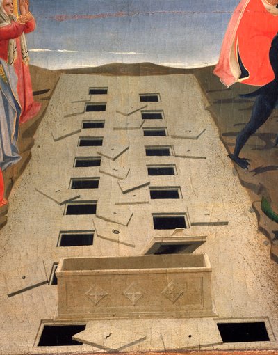 Las tumbas abiertas (detalle) de Fra  Angelico