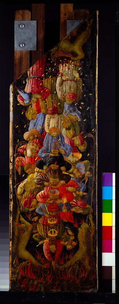 Dos paneles del Juicio Final que muestran la Subida al Cielo y la Bajada al Infierno (panel) de Fra (c.1387 1455) Angelico