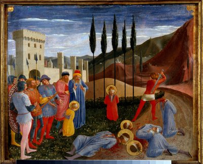 El martirio de los santos Cosme y Damián de Fra  Angelico