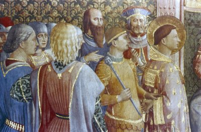 La condena de San Lorenzo por el emperador Valeriano de Fra (c.1400 55) Angelico