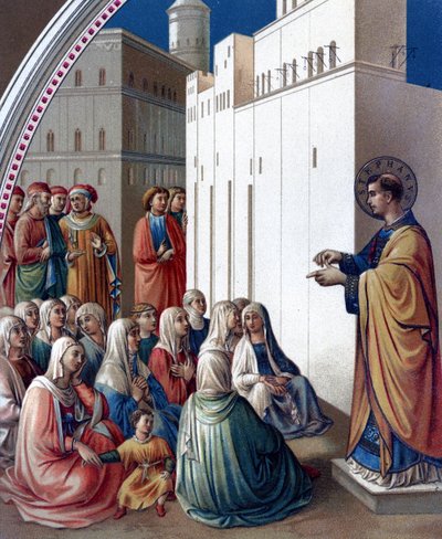 La predicación de San Esteban, Reino Unido de Fra (c.1400 55) Angelico