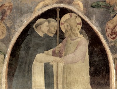 Cristo Recibe a Dos Frailes Dominicos (detalle) de Fra Angelico