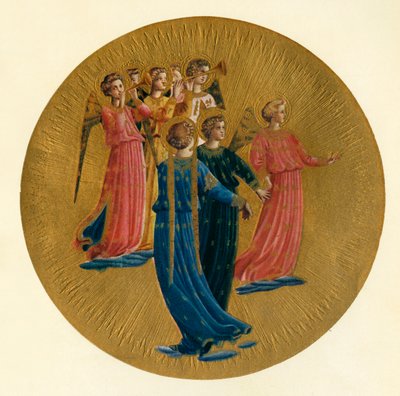 (detalle) de la Coronación de la Virgen de Fra Angelico