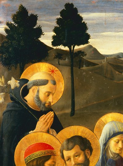 Detalle de San Domingo de la Crucifixión de Fra Angelico
