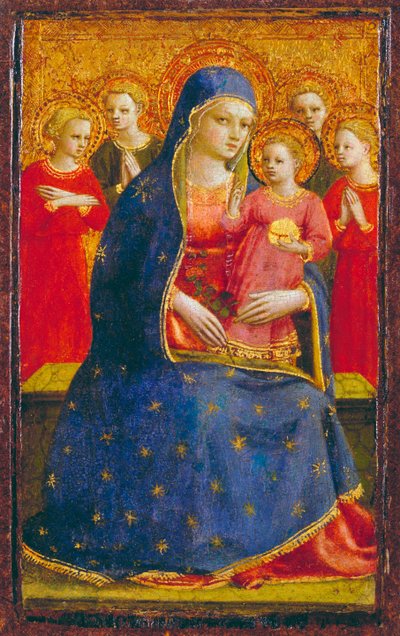 Madonna y Niño con Ángeles, c.1425 de Fra Angelico