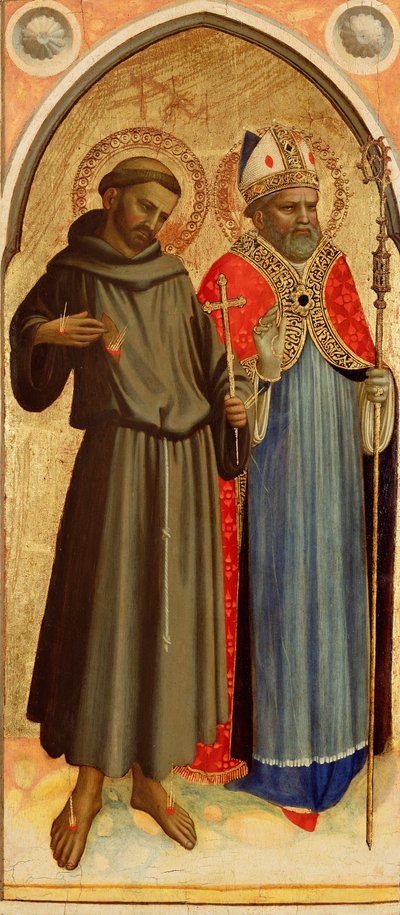 San Francisco y un obispo Santo de Fra Angelico