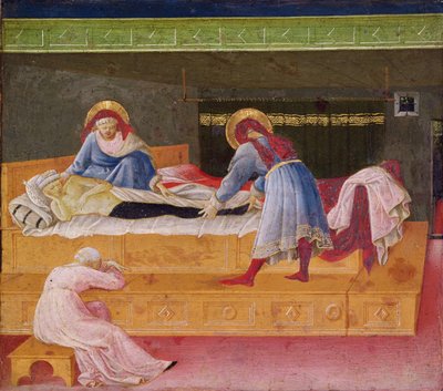 Santos Cosme y Damián Curando a Justino, 1445 de Fra Angelico