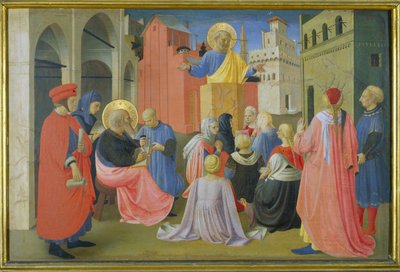 San Pedro predicando, predela del Tríptico de Linaiuoli, 1433 de Fra Angelico