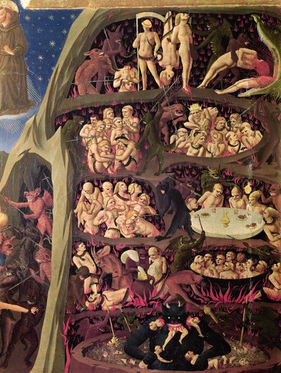 El Juicio Final, detalle del Infierno, c.1431 de Fra Angelico