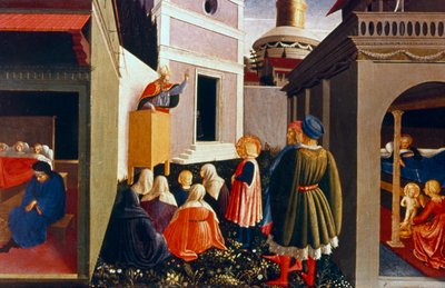 La vocación de San Nicolás, 1437 de Fra Angelico