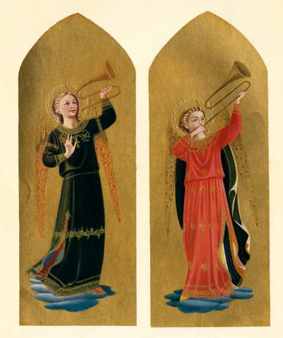 Dos ángeles con trompetas de Fra Angelico