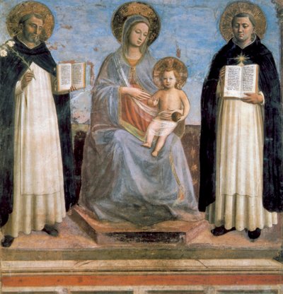 Virgen y Niño con San Antonio de Padua y Santo Tomás de Aquino, principios del siglo XV de Fra Angelico