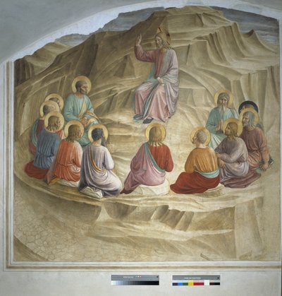 El sermón en la montaña: Cristo habla a los apóstoles, 1438 de Fra Angelico