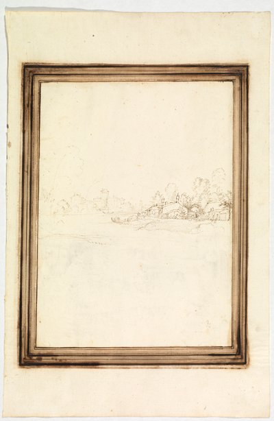Pueblo a orillas de un río de Fra Bartolomeo
