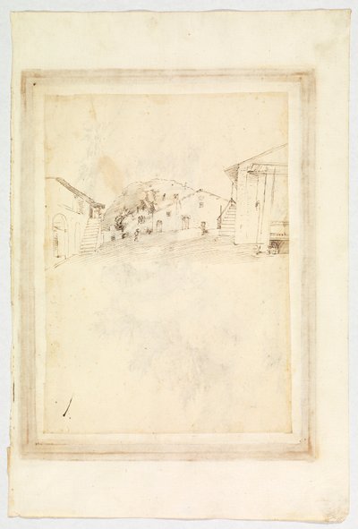 Vista de un pueblo de Fra Bartolomeo