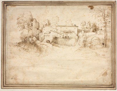 Casa de campo en la ladera de una colina de Fra Bartolommeo