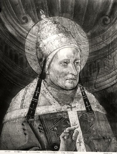 Alejandro I (d.115) de la Capilla Sixtina de Fra Diamante