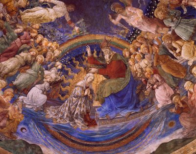 Coronación de la Virgen, detalle del ciclo La Vida de la Virgen de Fra Filippo Lippi