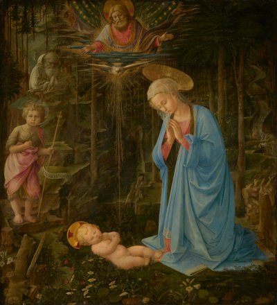 La adoración en el bosque de Fra Filippo Lippi