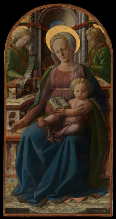 Madonna entronizada con el Niño y dos ángeles de Fra Filippo Lippi