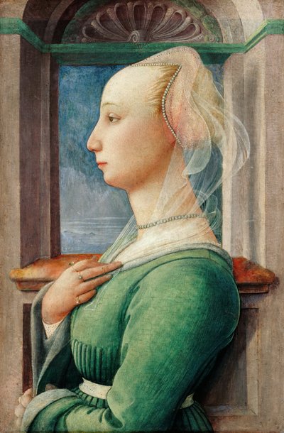 Retrato de perfil de una joven de Fra Filippo Lippi