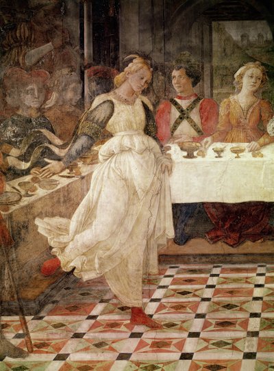 Salomé bailando en el Banquete de Herodes (detalle) de Fra Filippo Lippi
