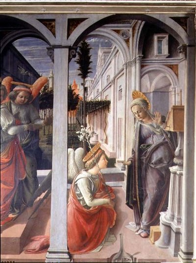 La Anunciación (detalle) de Fra Filippo Lippi