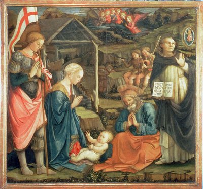 La Natividad con SS. Miguel y Domingo, 1470 de Fra Filippo Lippi