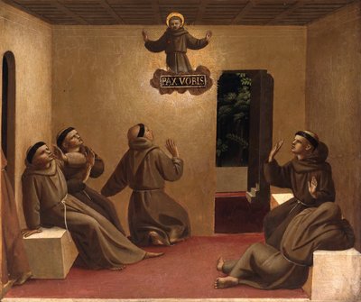 Aparición de San Francisco en Arles, escenas de la vida de San Francisco de Asís, ca 1429 de Fra Giovanni Angelico da Fiesole