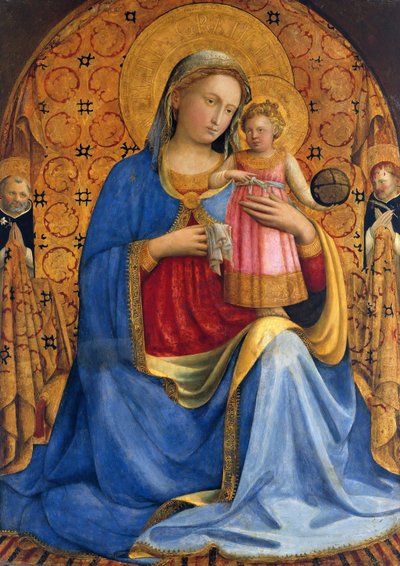Madonna y Niño con los Santos Domingo y Pedro Mártir Madonna dell Umiltá, ca. 1433 de Fra Giovanni Angelico da Fiesole