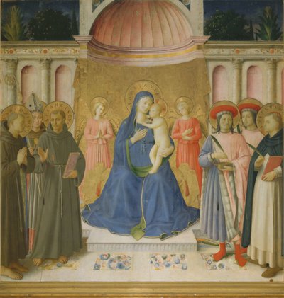 Sacra Conversazione Pala von Bosco ai Frati, c. 1450 de Fra Giovanni Angelico da Fiesole