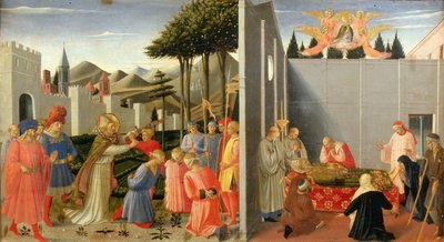 San Nicolás libera a un hombre inocente condenado a muerte del Retablo de Perugia de Fra Giovanni Angelico da Fiesole