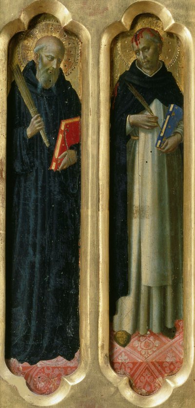 Santos Benito y Pedro el Mártir del Retablo de Perugia, ca. 1437 de Fra Giovanni Angelico da Fiesole