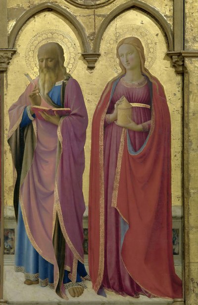 Santos Mateo y María Magdalena. Políptico de Cortona, ca. 1437 de Fra Giovanni Angelico da Fiesole