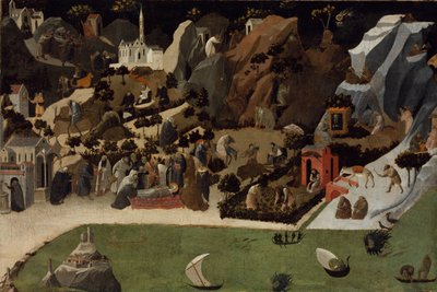 Escenas de las vidas de los Padres del Desierto de Tebaida de Fra Giovanni Angelico da Fiesole
