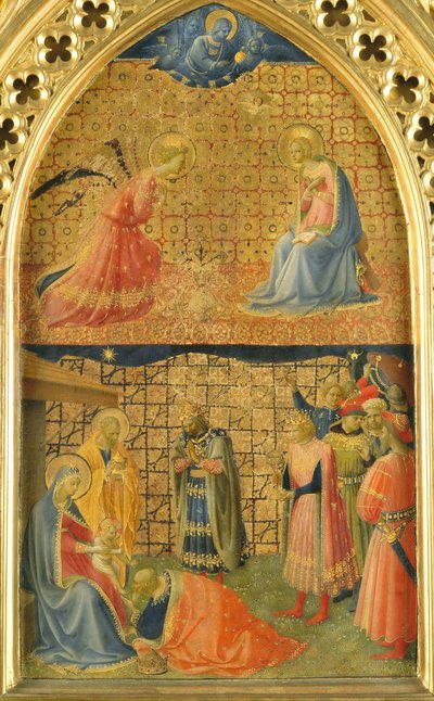 La Anunciación y La Adoración de los Magos, c. 1433-1434 de Fra Giovanni Angelico da Fiesole