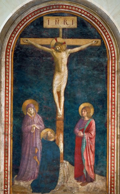 La crucifixión con San Domingo, c. 1440 de Fra Giovanni Angelico da Fiesole