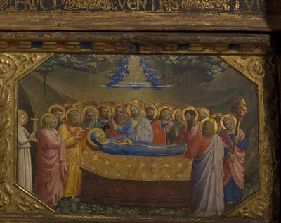 La muerte de la Virgen (retablo de la Anunciación con 5 escenas de predela), 1430-1432 de Fra Giovanni Angelico da Fiesole