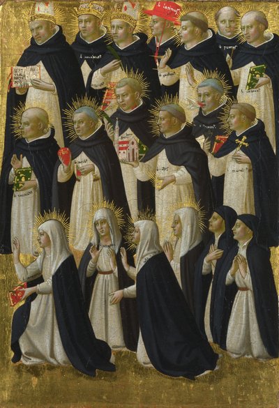El Panel Bendito Dominicano del Retablo de San Domenico de Fiesole, c. 1423-1424 de Fra Giovanni Angelico da Fiesole