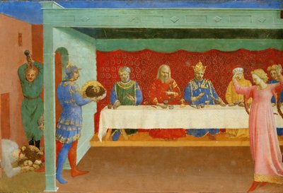 El Banquete de Herodes y la Decapitación de San Juan Bautista de Fra Giovanni Angelico da Fiesole
