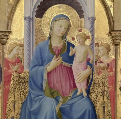 La Virgen y el Niño (detalle) de Fra Giovanni Angelico da Fiesole