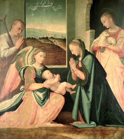La Sagrada Familia con Santa Inés de Fra da Pistoia Paolino