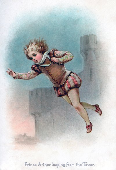 El príncipe Arturo saltando desde la torre, 1897 de Frances Brundage